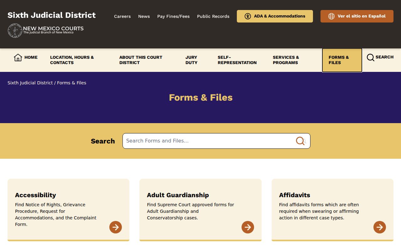 Luna County civil docket official civil form categories