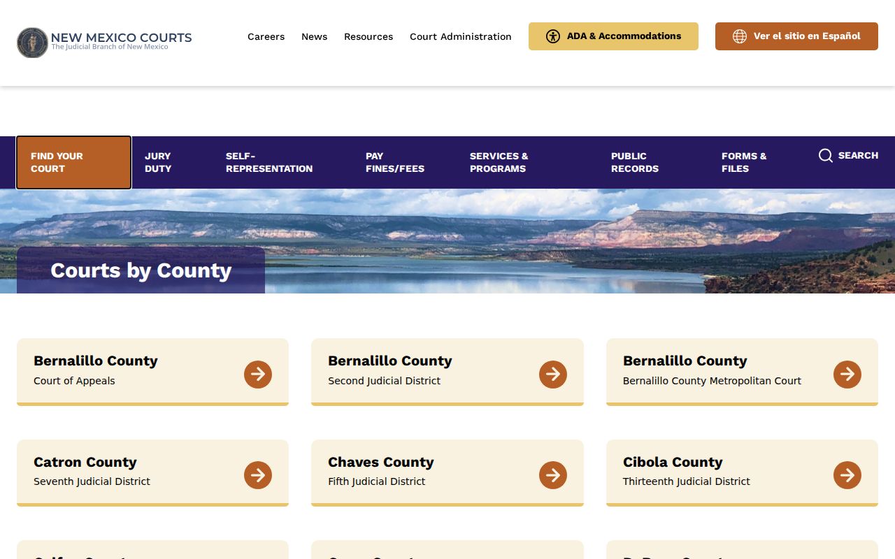 Luna County criminal docket court mapping from New Mexico Courts